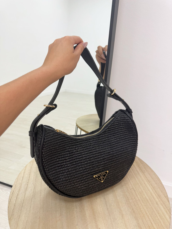BOLSO RAFIA OVAL PD NEGRO
