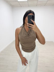TOP BÁSICO HALTER MARRÓN