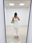 VESTIDO LARGO PERFORADO BLANCO VESTIDO LARGO PERFORADO BLANCO