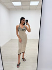 VESTIDO CROCHET COMBINADO CAMEL