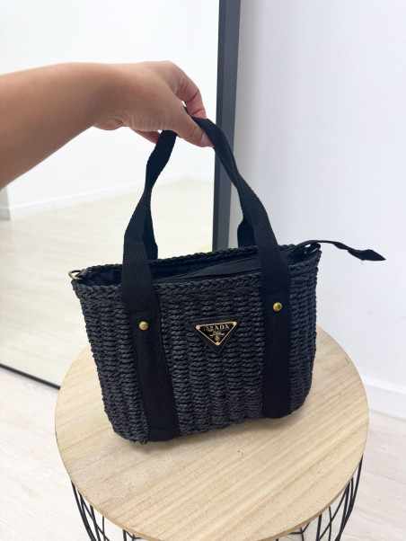 CESTA RAFIA MINI PD BLACK
