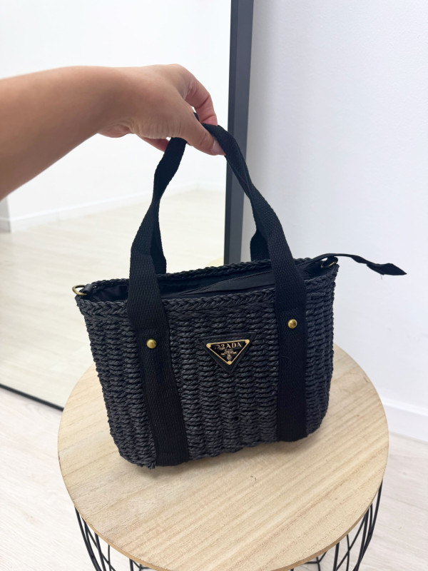 CESTA RAFIA MINI PD BLACK