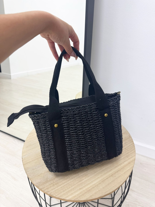 CESTA RAFIA MINI PD BLACK