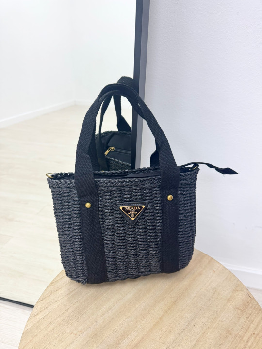 CESTA RAFIA MINI PD BLACK