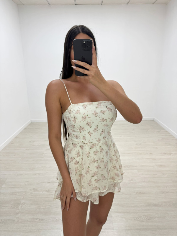 VESTIDO/MONO FLORAL ROSA