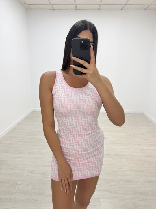 VESTIDO FENDI FF ROSA VESTIDO FENDI FF ROSA