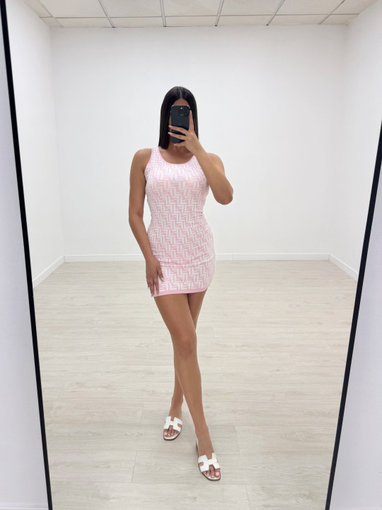 VESTIDO FENDI FF ROSA VESTIDO FENDI FF ROSA