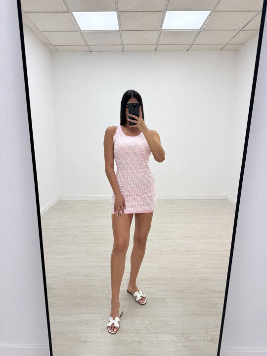 VESTIDO FENDI FF ROSA VESTIDO FENDI FF ROSA
