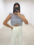 TOP CROCHET EXCLUSIVO AZUL