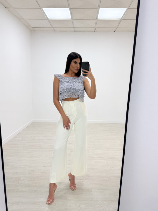 TOP CROCHET EXCLUSIVO AZUL