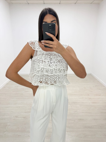 TOP CROCHET EXCLUSIVO BLANCO