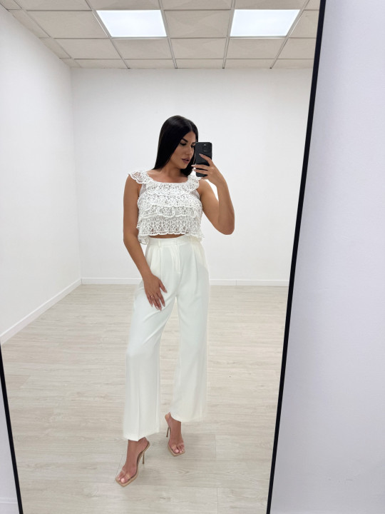 TOP CROCHET EXCLUSIVO BLANCO
