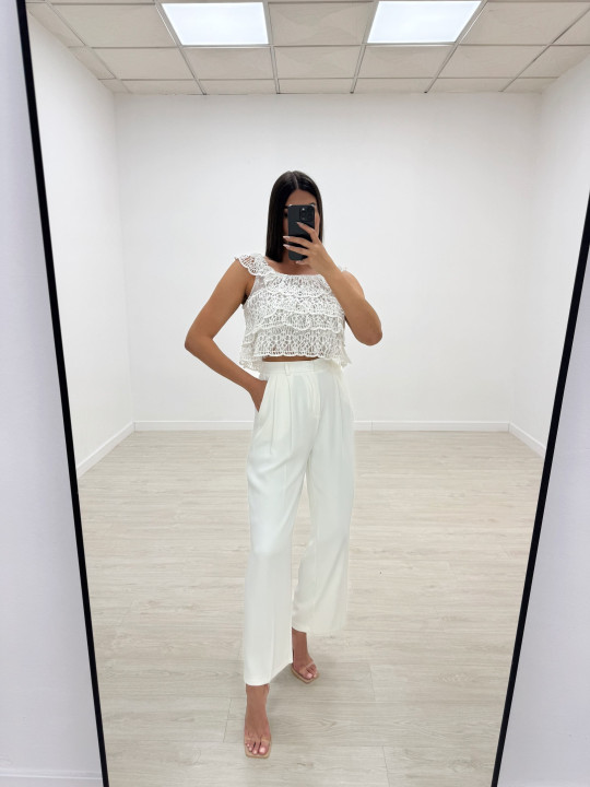 TOP CROCHET EXCLUSIVO BLANCO