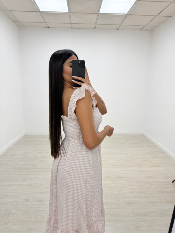 VESTIDO VICHY ROSA PALO