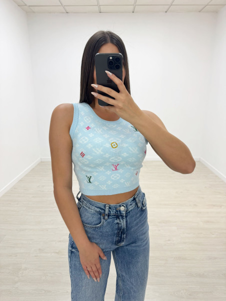 TOP LV PUNTO CELESTE