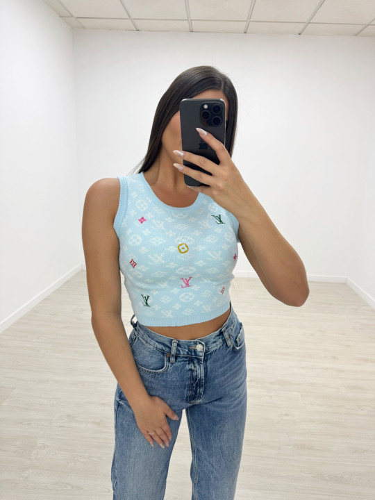TOP LV PUNTO CELESTE