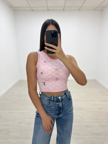 TOP LV PUNTO ROSA