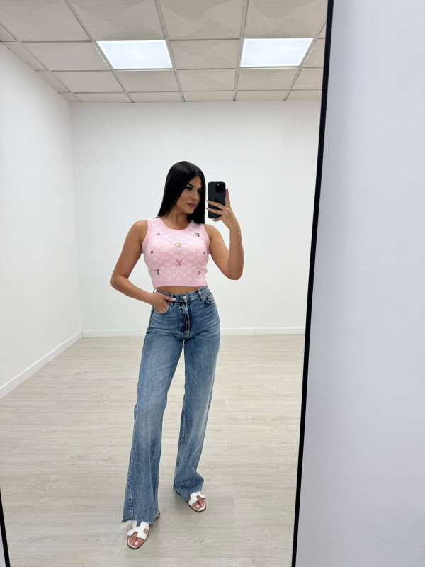 TOP LV PUNTO ROSA