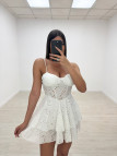 VESTIDO PERFORADO BLANCO VESTIDO PERFORADO BLANCO