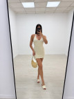 VESTIDO MINI CROCHET BEIGE VESTIDO MINI CROCHET BEIGE