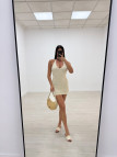 VESTIDO MINI CROCHET BEIGE VESTIDO MINI CROCHET BEIGE