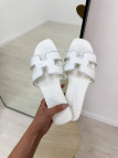 PALAS HERMES PESPUNTE BLANCAS (100% PIEL)
