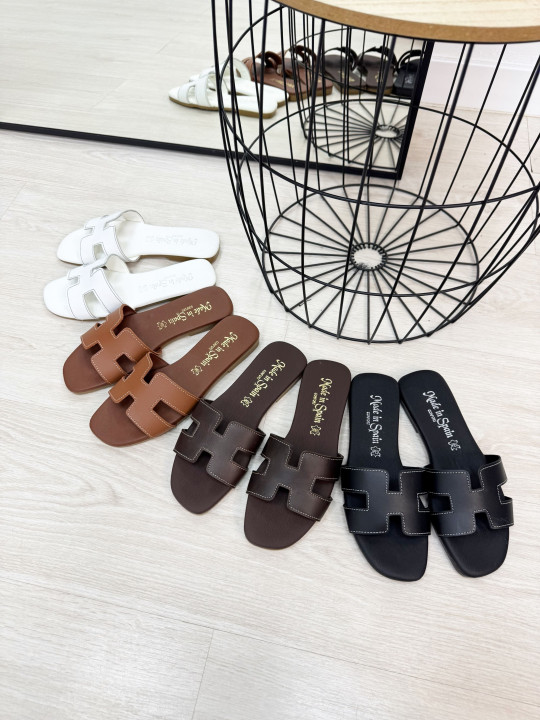 PALAS HERMES PESPUNTE BLANCAS (100% PIEL)