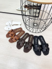 PALAS HERMES PESPUNTE BLANCAS (100% PIEL)