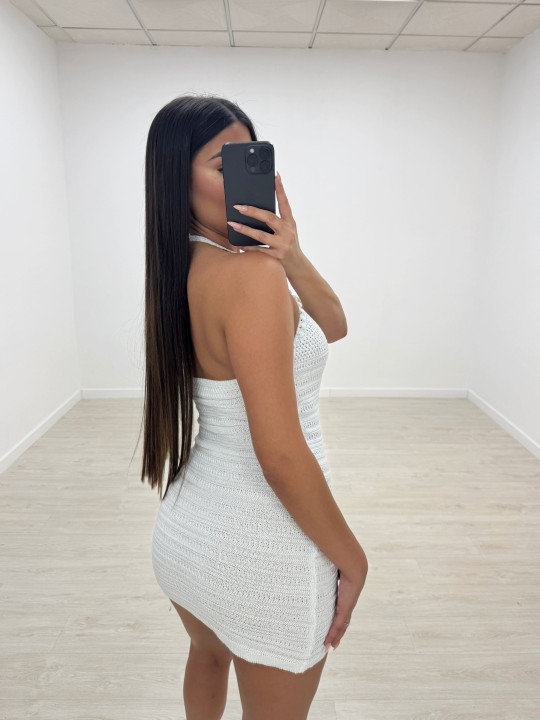 VESTIDO MINI CROCHET BLANCO VESTIDO MINI CROCHET BLANCO
