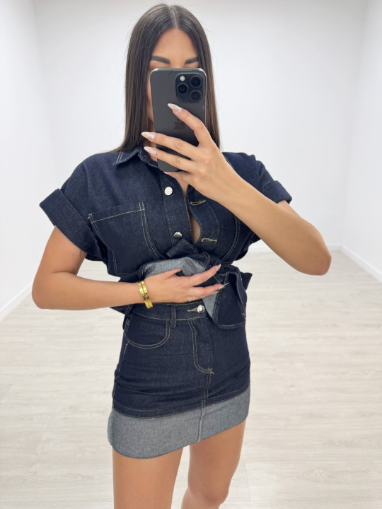 CONJUNTO EXCLUSIVO DENIM OSCURO - 01 CONJUNTO EXCLUSIVO DENIM OSCURO - 01