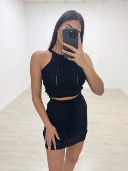 CONJUNTO TRICOT NEGRO