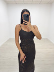 VESTIDO CROCHET MARRÓN