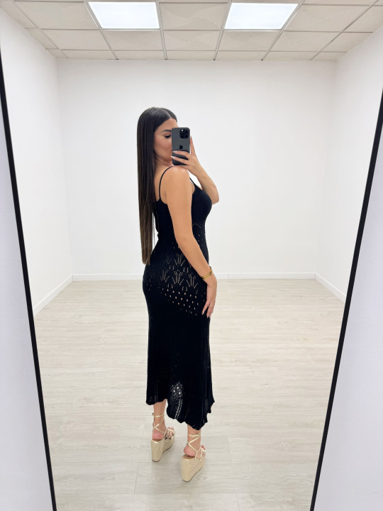VESTIDO CROCHET NEGRO