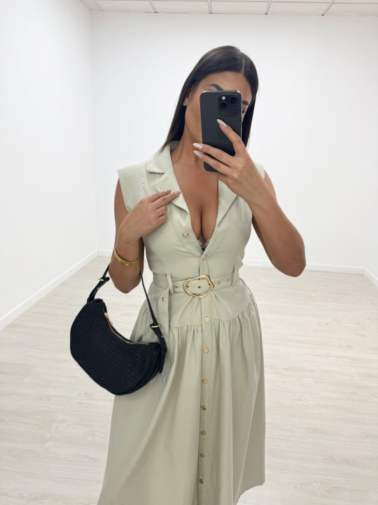 VESTIDO OSERT BEIGE VESTIDO OSERT BEIGE