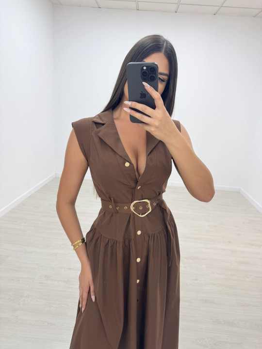 VESTIDO OSERT MARRÓN VESTIDO OSERT MARRÓN