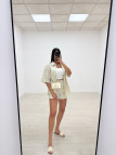 CONJUNTO OVER LINO BEIGE CONJUNTO OVER LINO BEIGE