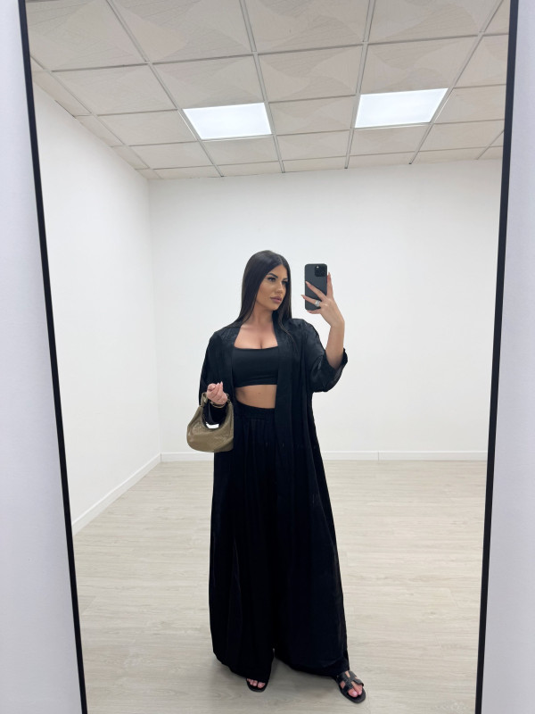 copy of CONJUNTO KAFTAN NEGRO BORDADO