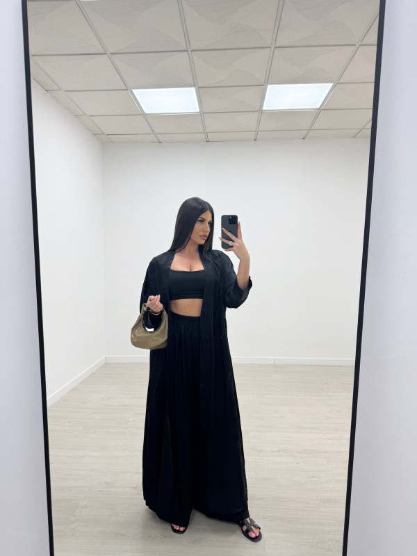 copy of CONJUNTO KAFTAN NEGRO BORDADO