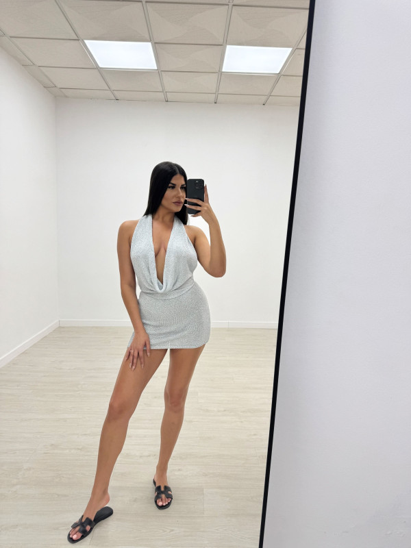 VESTIDO SAMIA PLATA
