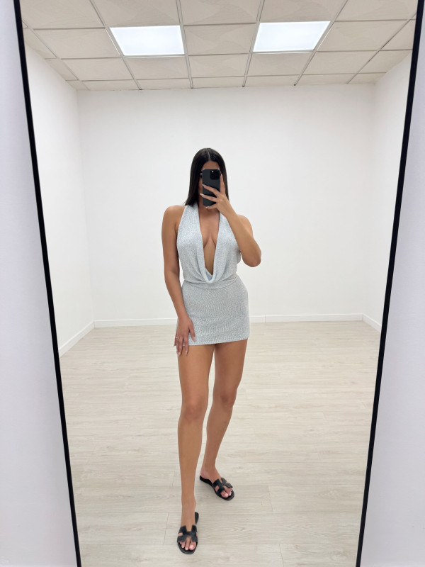 VESTIDO SAMIA PLATA