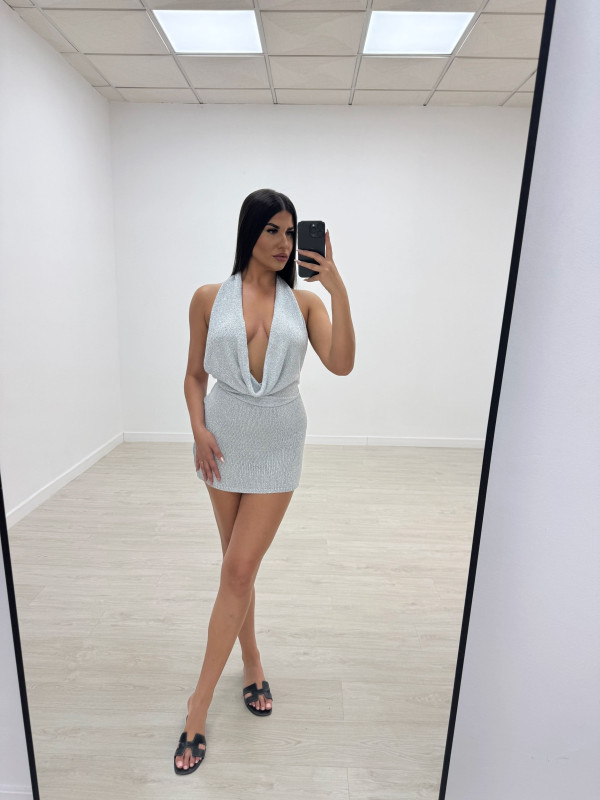 VESTIDO SAMIA PLATA