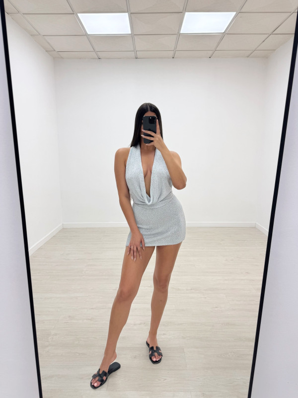 VESTIDO SAMIA PLATA