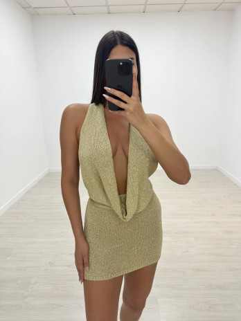 VESTIDO SAMIA DORADO