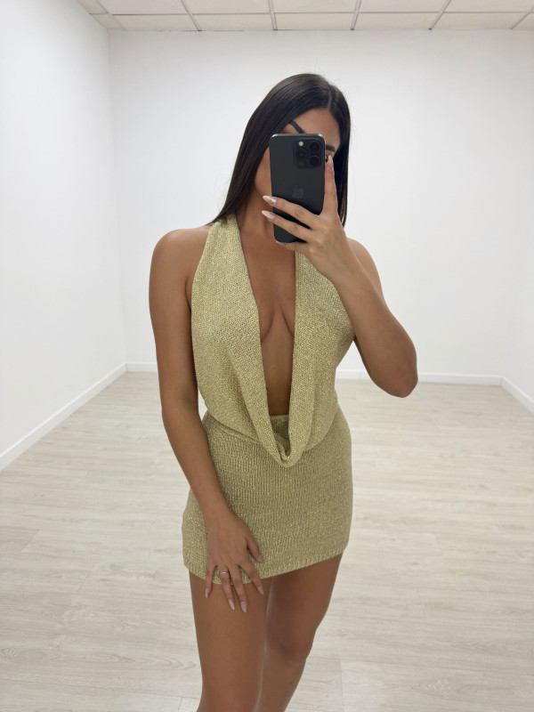 VESTIDO SAMIA DORADO