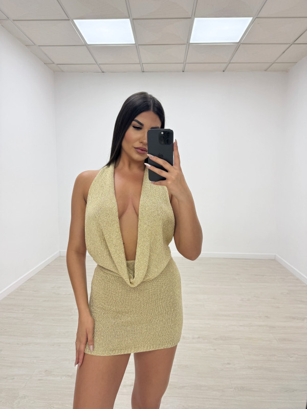 VESTIDO SAMIA DORADO