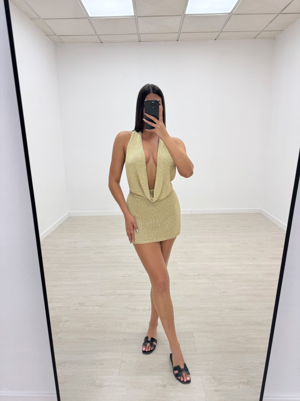 copy of VESTIDO SAMIA DORADO