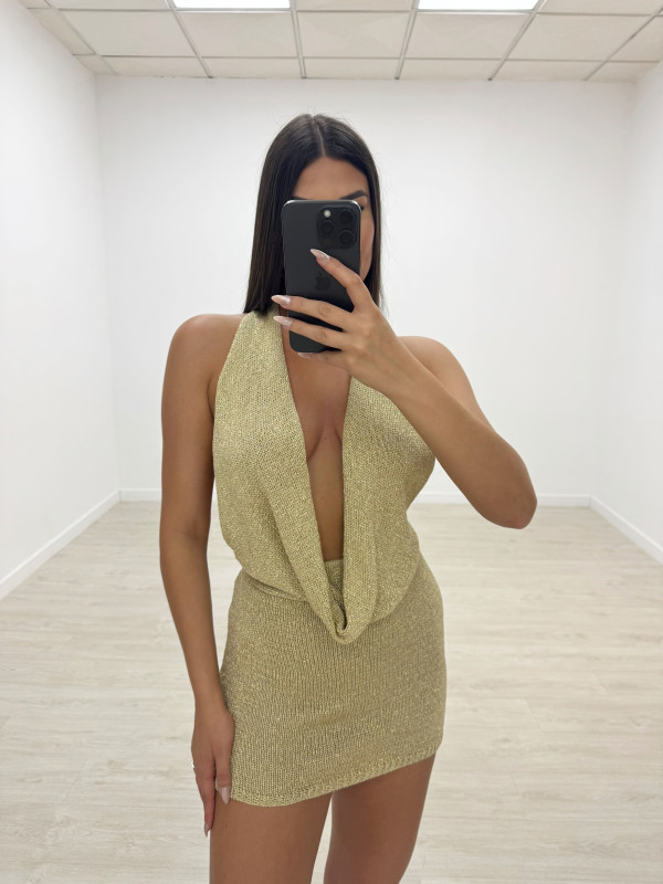 VESTIDO SAMIA DORADO
