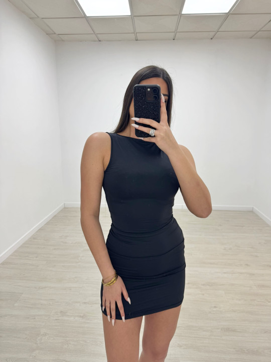 copy of VESTIDO MINI FRUNCIDO NEGRO
