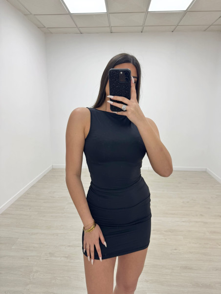 copy of VESTIDO MINI FRUNCIDO NEGRO