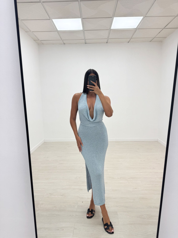 VESTIDO SAMIA LARGO AZUL